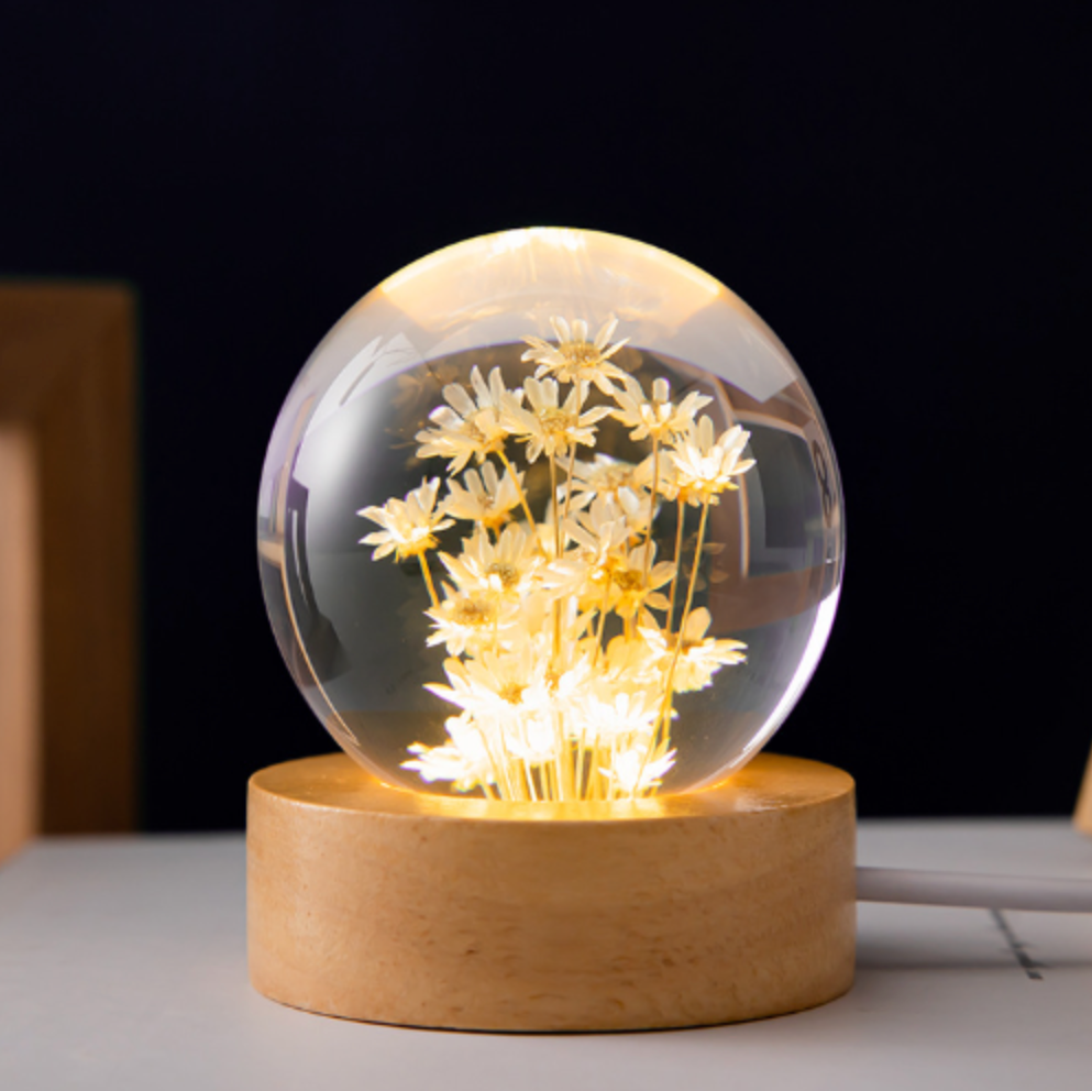 Flower Crystal Ball Light