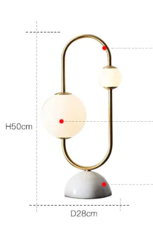 Luminous Orb Glass Lamp