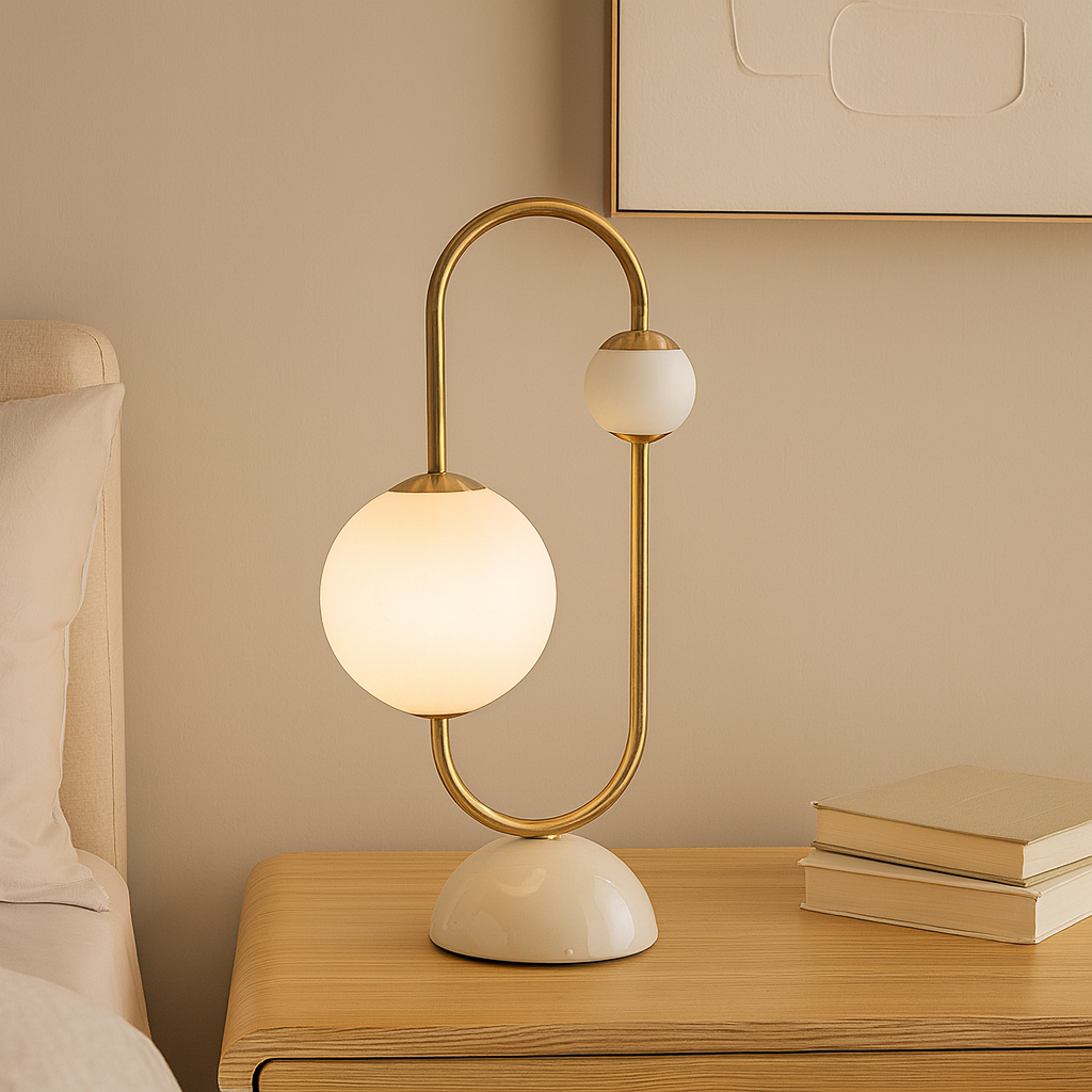 Luminous Orb Glass Lamp