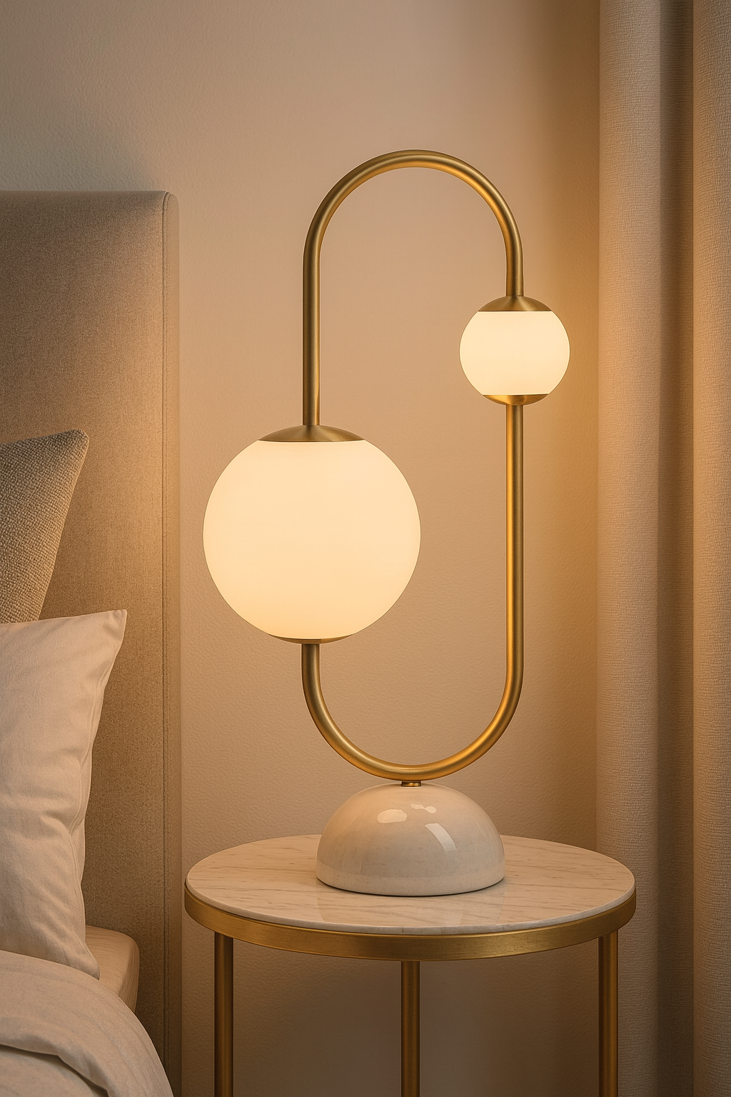 Luminous Orb Glass Lamp